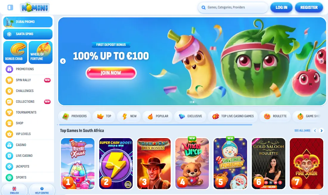 Nomini Sportsbook and Casino Screenshot